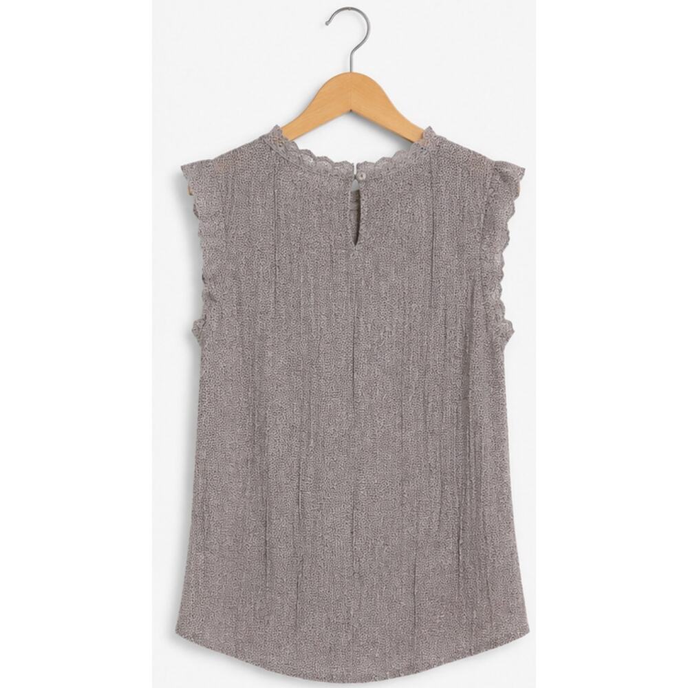 Adriana Papell Crinkle Sleeveless Top Size Medium - Picture 3 of 6